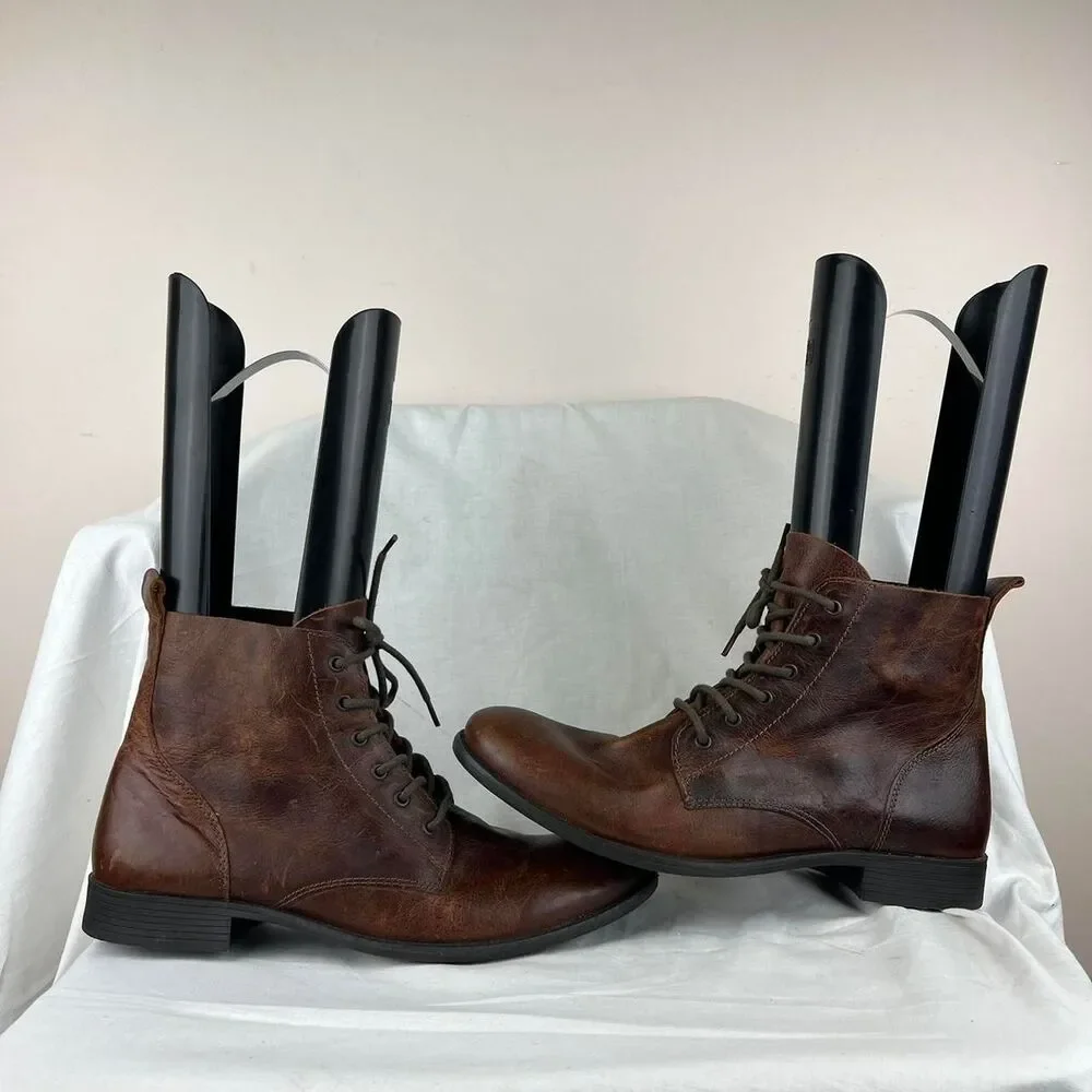 Jeffrey Tyler Brown Leather Lace Up Boots Size 11